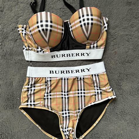 burberry bikini tank top|burberry neckholder bikini.